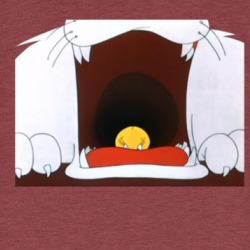 Tweety Bird In Sylvester's Mouth Cartoon Characters T Shirt 39189397