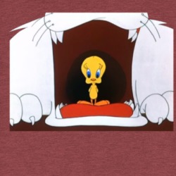 Tweety In Sylvester's Mouth Cartoon Characters T Shirt 39189399
