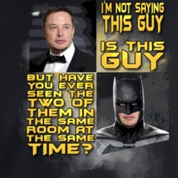Not Saying Elon Musk Is Batman But Funny Parody Crewneck Sweatshirt 39190713
