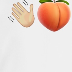 Smacking Peaches Emoji Parody Texting Funny Crewneck Sweatshirt 39194179