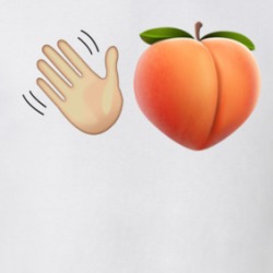 Smacking Peaches Emoji Parody Texting Funny Crewneck Sweatshirt T Shirt 39194182