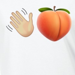 Smacking Peaches Emoji Parody Texting Funny Crewneck Sweatshirt Ladies T Shirt 39194183