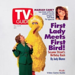 First Lady Meets Big Bird Tv Magazine Cover T Shirt 39198248