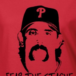 Sal Fasano Fear The Stache Baseball Ladies T Shirt 39199871