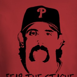 Sal Fasano Fear The Stache Baseball Long Sleeve T Shirt 39199873