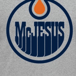 Mcjesus Edmonton Logo Parody T Shirt 39277776