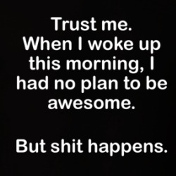 I Had No Plans To Be Awesome But Shit Happens T Shirt 39282356