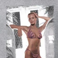 Chery Ladd Striped Bikini Actor T Shirt 39300619
