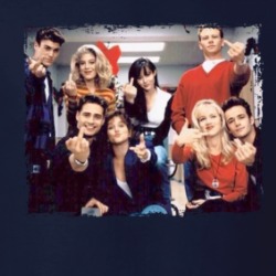 90210 90s Cast Flipping The Bird Tv Series T Shirt 39301843