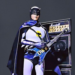 Batman Playing Guitar Adam West T Shirt 39322183