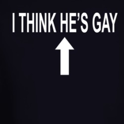 I Think He's Gay Arrow Pointing Up Long Sleeve T Shirt 39355730