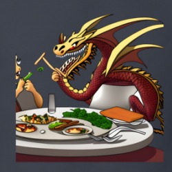 Dragon Eating Dinner T Shirt 39479849