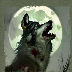 Bloody Wolf Howling At The Moon T Shirt 39480239