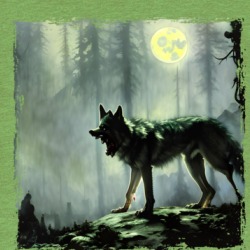 Werewolf Howling At The Moon T Shirt 39480240