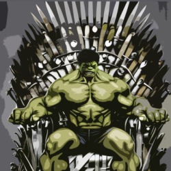 King Hulk Iron Throne Fan Art Parody Mash Up T Shirt 39481124