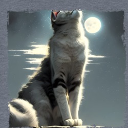 Cat Looking At The Moon T Shirt 39483541