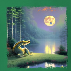Alligator Moon Swamp Dream Art T Shirt 39495375