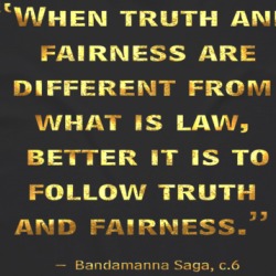 Truth And Fairness Over Law Bandamanna Saga Back Print T Shirt 39501920