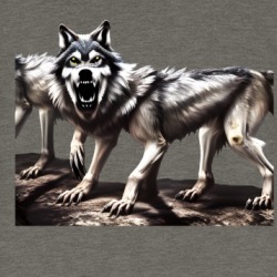 Zombie Wolf Growling T Shirt 39501938