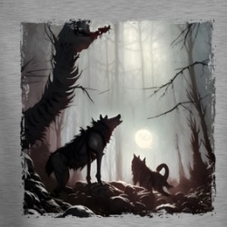 Wolves Howling At The Moon Art Long Sleeve T Shirt 39501939
