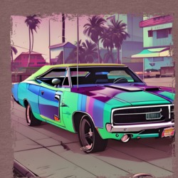 1970 Dodge Charger Art Car T Shirt 39501942