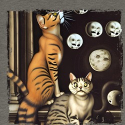 Cats Gazing At The Moon T Shirt 39504602