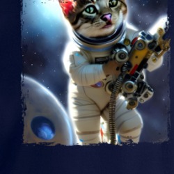 Castronaut Space Cat Art Crewneck Sweatshirt 39505047