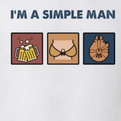 I'm A Simple Man Beer Boobs Millennium Falcon T Shirt 39551599