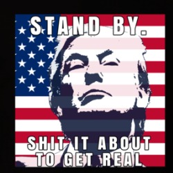 Donald Trump Stand By Sh!t Is About To Get Real Supporter T Shirt 39583524