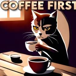 Coffee First Your Human Problems After Funny Cat Lover T Shirt 39600973