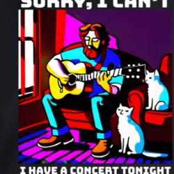 Sorry I Can't I Have A Concert Tonight Cat Lover Crewneck Sweatshirt 39600981