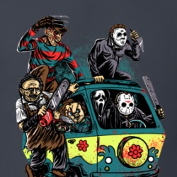 Horror Icons On The Town Funny Parody T Shirt 39608734