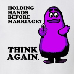 Grimace Hold Hands Before Marriage Think Again Parody T Shirt 39666305