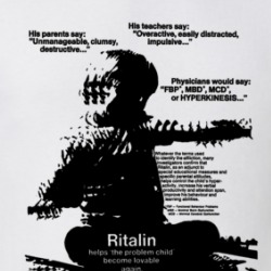 Helps The Problem Child Ritalin 70s Ad T Shirt 39667483