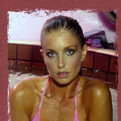 Heather Thomas Pink Bikini Hot Tub T Shirt 39667903