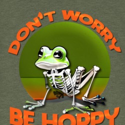 Don't Worry Be Hoppy Frog Reptile Funny T Shirt 39668072
