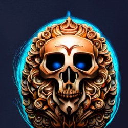 Skull With Outer Glow T Shirt 39672884