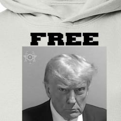 Free Donald Trump Usa President Mugshot Black And White Youth Hoodie 39675739