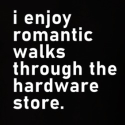 I Enjoy Romantic Walks Through The Hardware Store T Shirt 39692893
