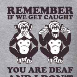 Remember If We Get Caught You Are Deaf And I Don't Speak English T Shirt 39700971