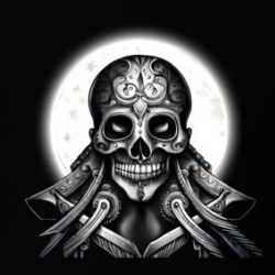 Skull With Glowing Moon T Shirt 39709567