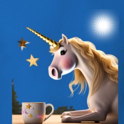 Unicorn Drinking Coffee T Shirt 39710335