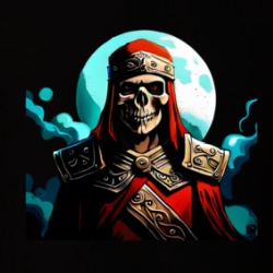 Skeleton With Smoky Moon T Shirt 39710731