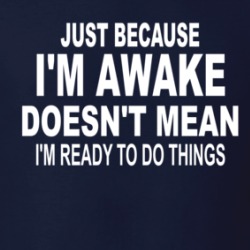 Just Because I'm Awake Doesn't Mean I'm Ready To Do Things T Shirt 39710911