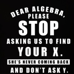 Algebra Stop Asking Us To Find You X T Shirt 39714410
