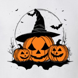 Witch Pumpkins And Bats Halloween T Shirt 39716714