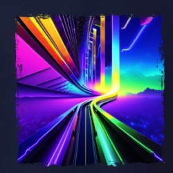 Neon Light Beams T Shirt 39722980