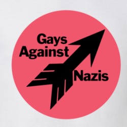 Gays Against Nazis Retro Button T Shirt 39724207