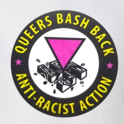 Queers Bash Back Anti-racist Action Retro Button T Shirt 39724216