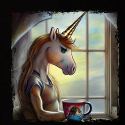 Unicorn Looking Out The Window T Shirt 39724219